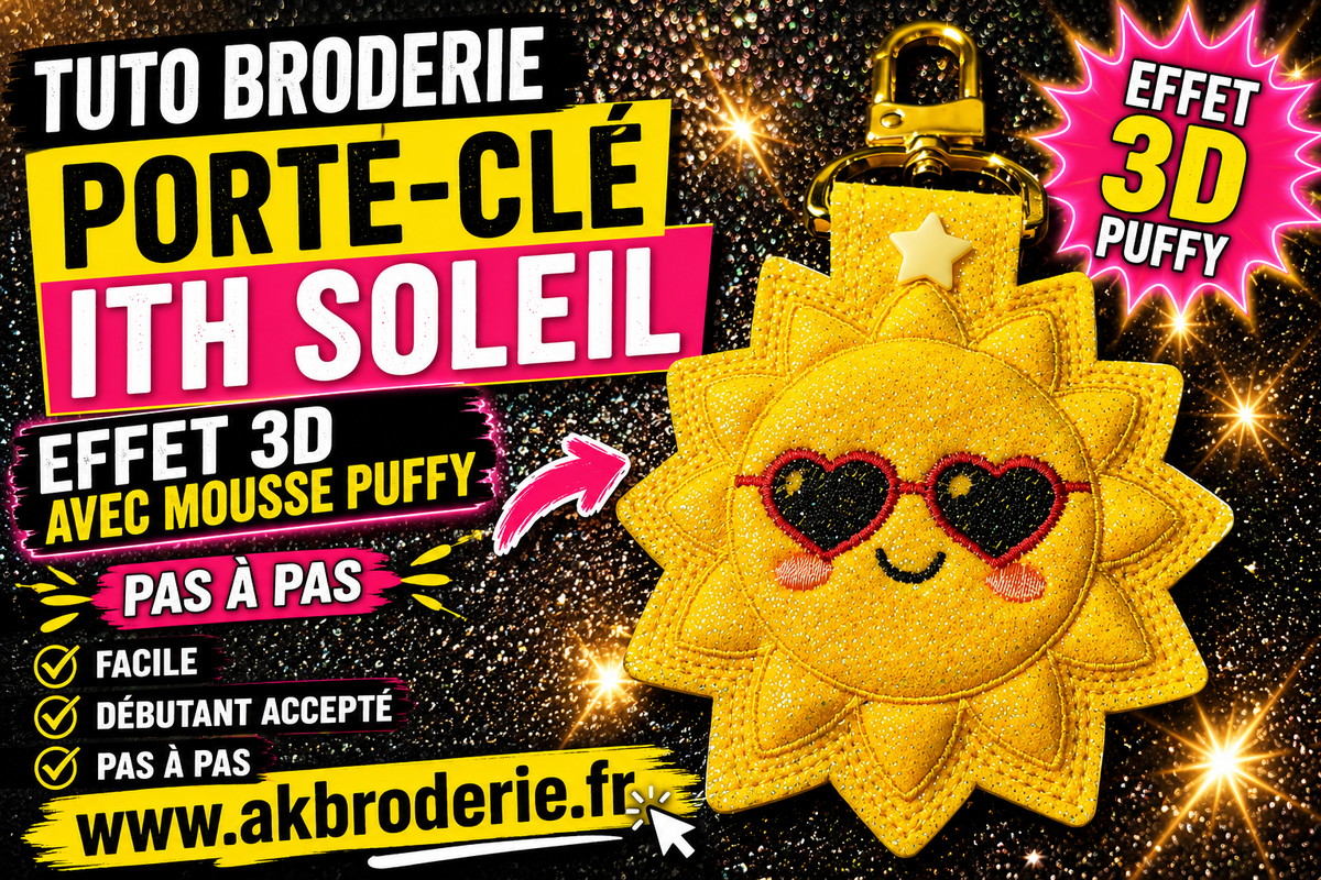 Tutoriel : Réaliser un porte-clé ITH Océan 3D en broderie machine