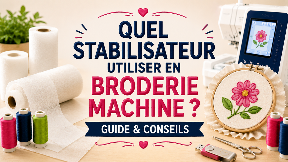 Guide des stabilisateurs pour broderie machine : déchirable, hydrosoluble, thermocollant et découpable