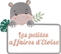Motif de broderie Étiquette Hippopotame personnalisable avec feuillages et cadre pour ajouter un prénom ou un texte au format 10x10