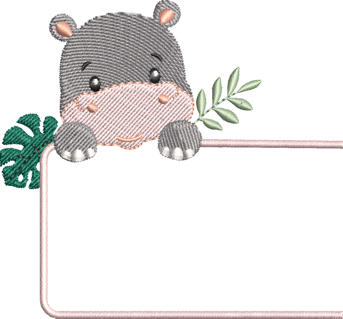 Étiquette Appliqué Cristal Hippopotame – Motif de Broderie Machine – 10x10 (Copie)