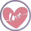 Lingette ITH Embossage Coeur "Love" - Fichier Broderie 10x10