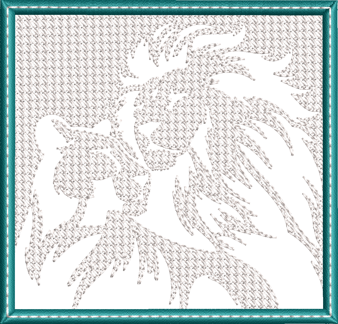 Lingette ITH Embossage “Lion lionne” - Fichier Broderie 10x10