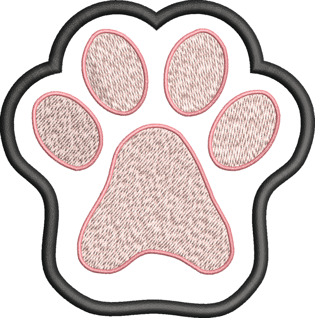 Lingette ITH en forme de patte de chien ou chat- Fichier Broderie 10x10, 13x13, 15x15, plaques