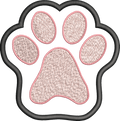 Lingette ITH en forme de patte de chien ou chat- Fichier Broderie 10x10, 13x13, 15x15, plaques