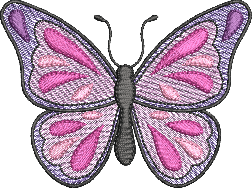 Papillon Velvet Effet velours – Fichier Broderie Disponible 10x10