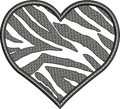 Lingette ITH Embossage Coeur "Zebré" - Fichier Broderie 10x10