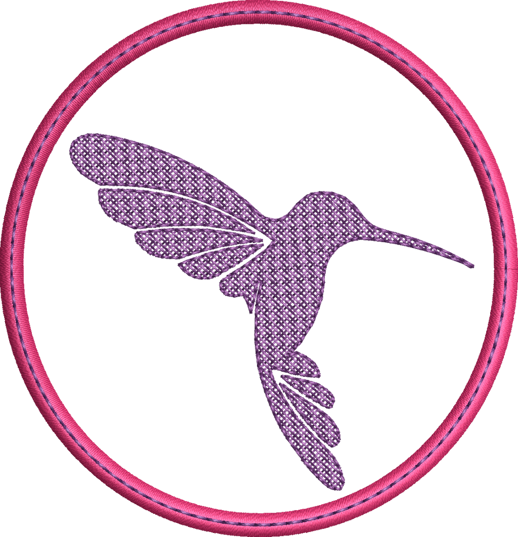 Lingette ITH Embossage “Colibri” - Fichier Broderie 10x10