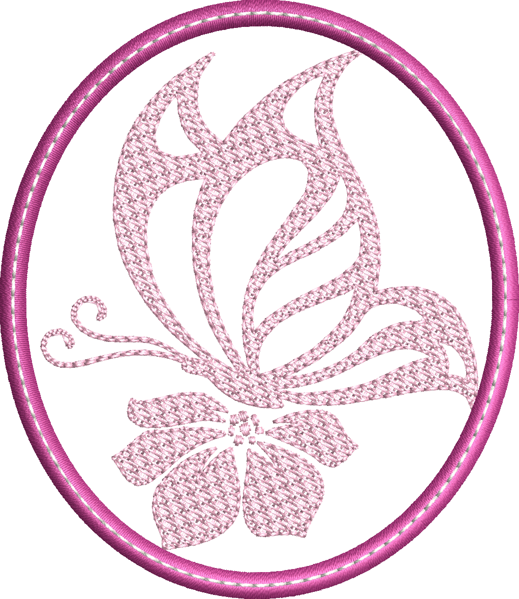 Lingette ITH Embossage “Papillon” - Fichier Broderie 10x10