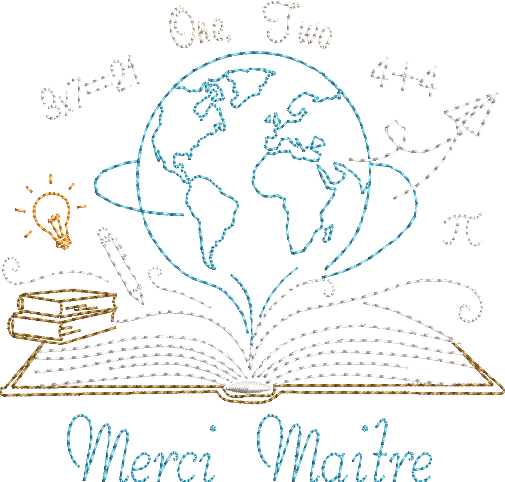Collection Merci Maître, Maîtresse, ATSEM, AESH & Nounou – Fichiers Broderie Machine Complets