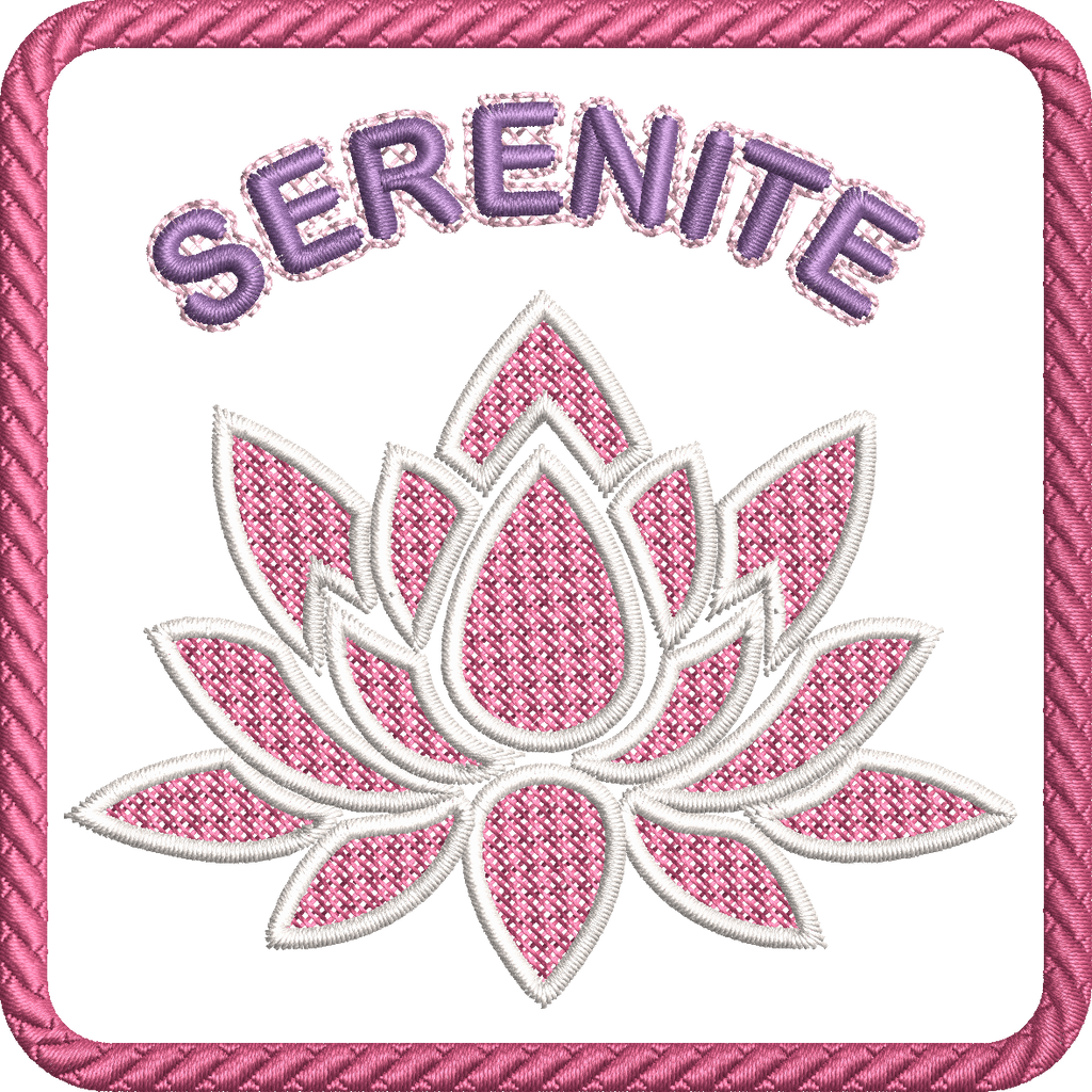 Lingette ITH Embossage “Lotus Sérénité” - Fichier Broderie 10x10