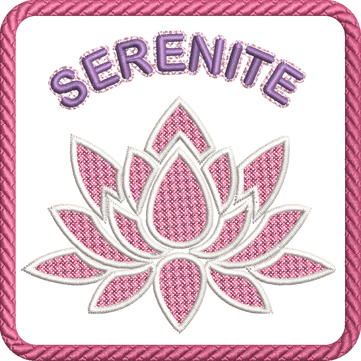 Lingette ITH Embossage “Lotus Sérénité” - Fichier Broderie 10x10
