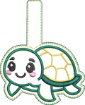 Porte-clé ITH Tortue 3D brodé avec effet bombé en simili pailleté – Fichier broderie machine 10x10 AK Broderie
