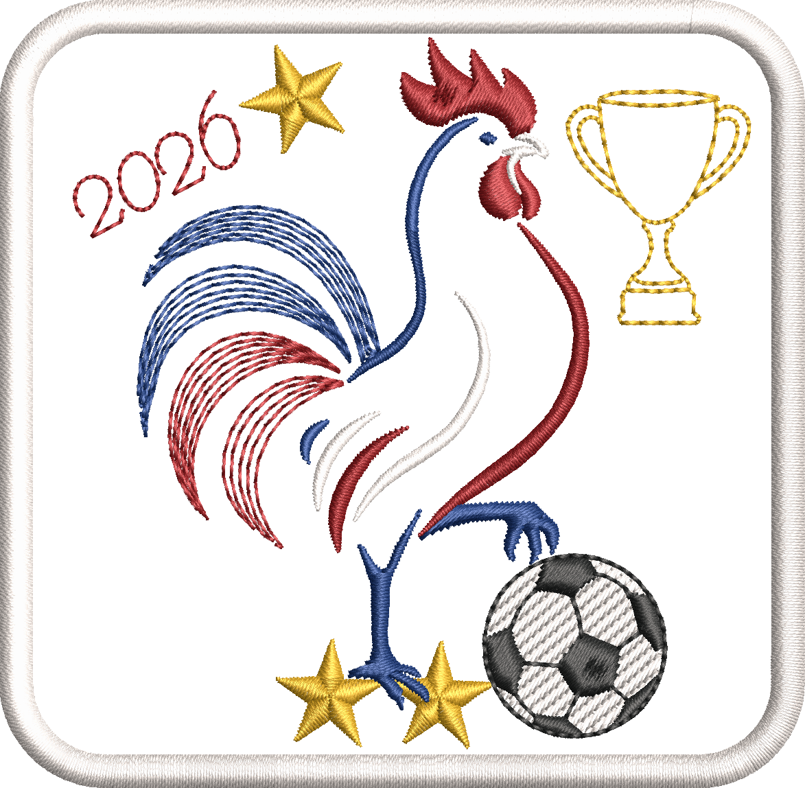 ITH Passion Foot 2026 | Sous-verres et Sous-pichet Broderie Machine pour Supporters
