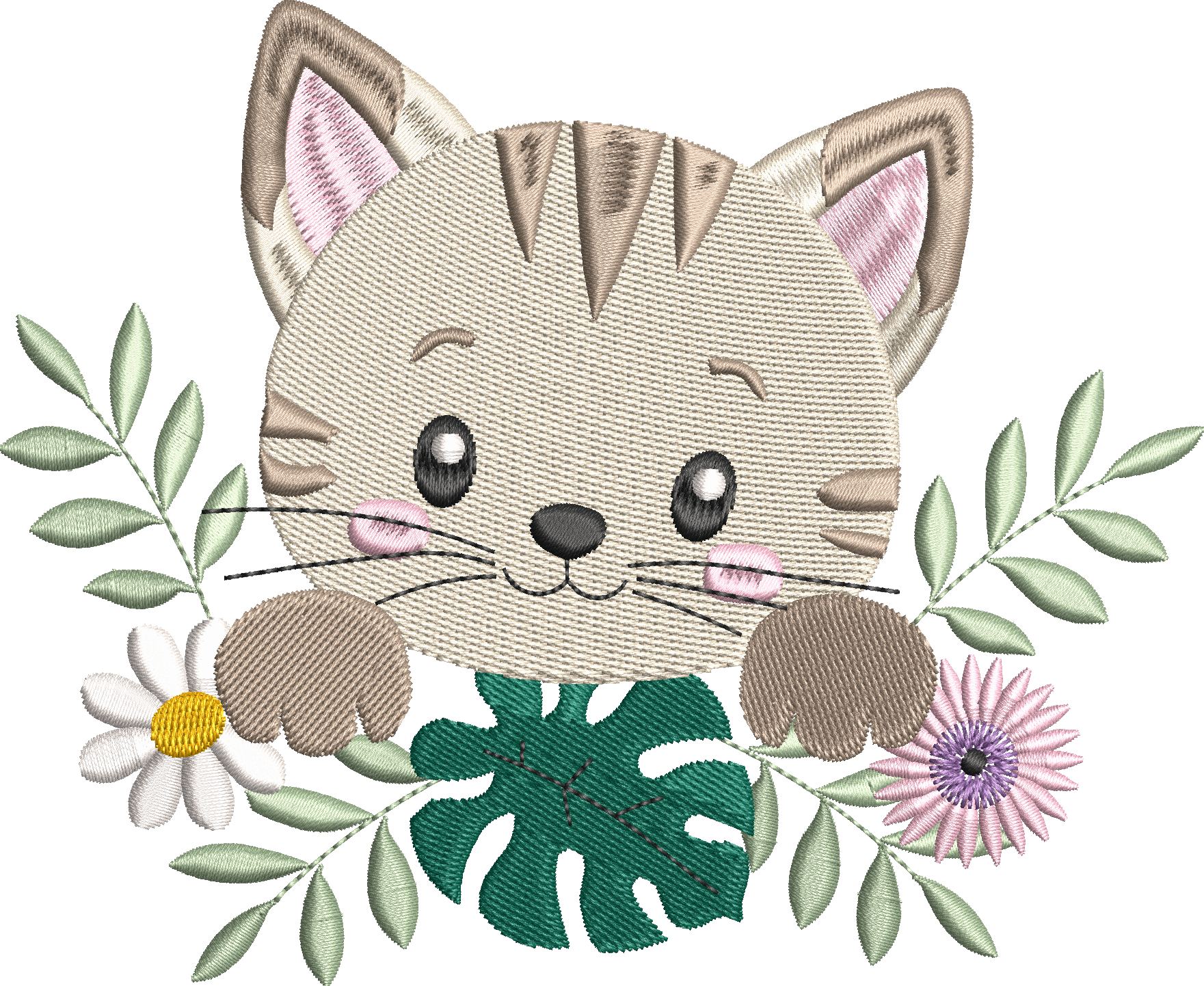 chat-fleuri-motif-broderie-machine-3-tailles
