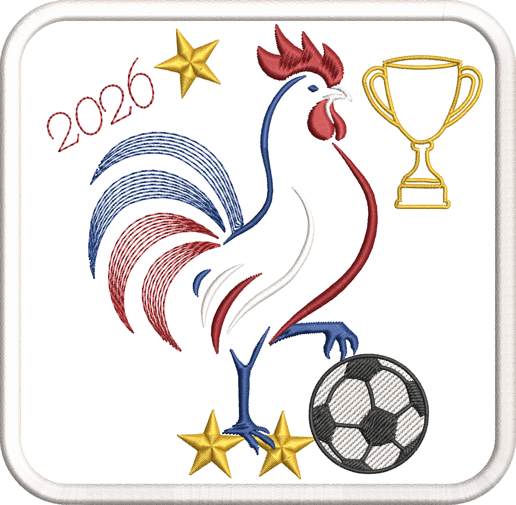 ITH Passion Foot 2026 | Sous-verres et Sous-pichet Broderie Machine pour Supporters