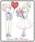 Carte ITH Bonne Fête Maman Fille & Garcon – Fichier Broderie 15x15