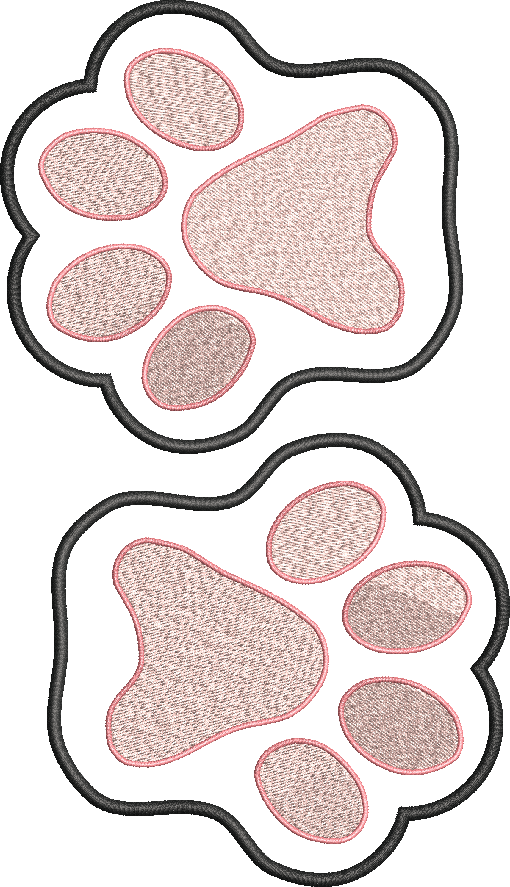 Lingette ITH en forme de patte de chien ou chat- Fichier Broderie 10x10, 13x13, 15x15, plaques