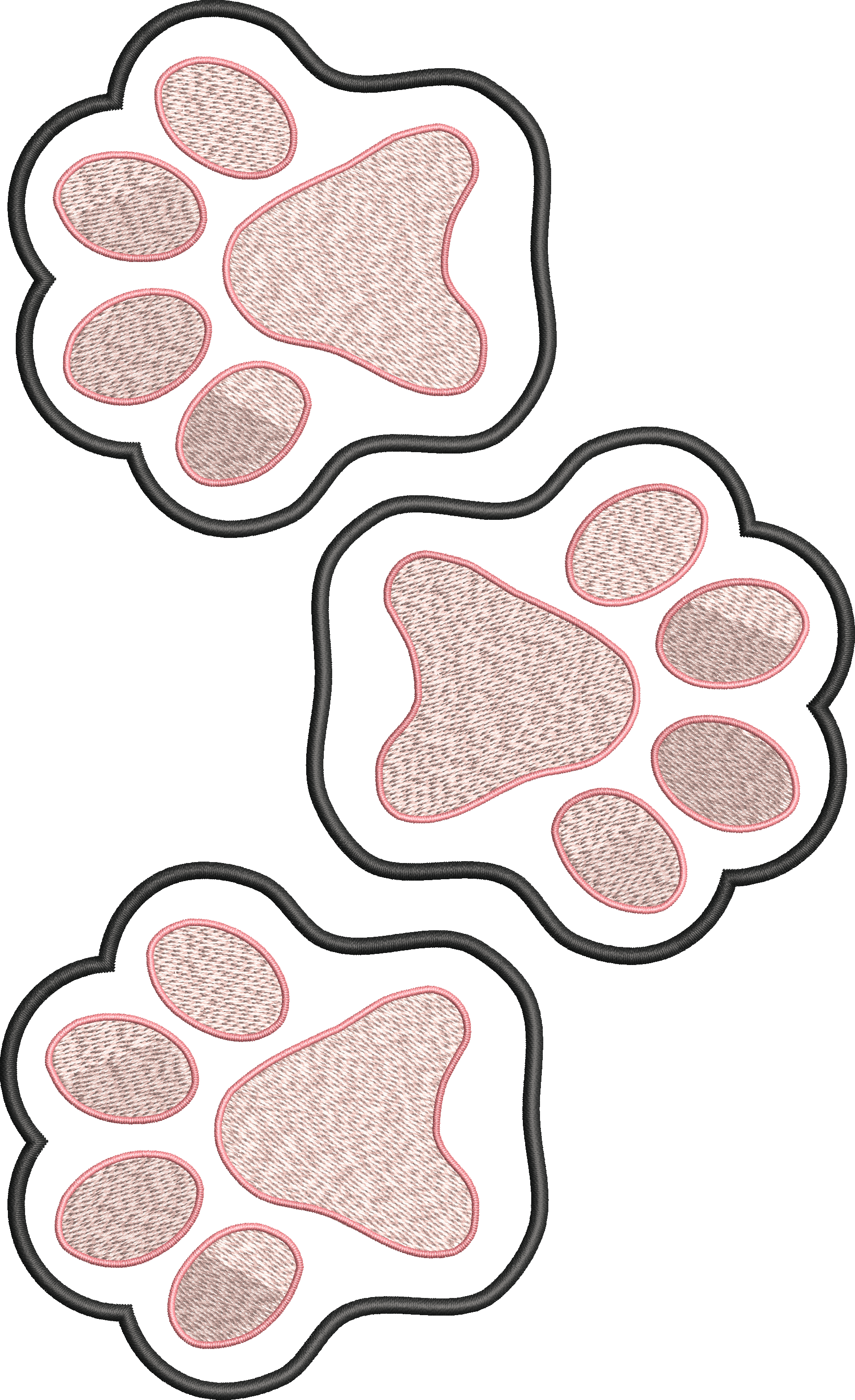 Lingette ITH en forme de patte de chien ou chat- Fichier Broderie 10x10, 13x13, 15x15, plaques