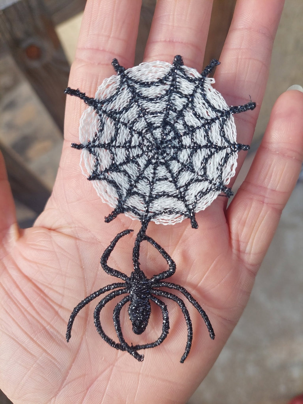 Araignée 3D & Toile FSL – Décoration Halloween – Motif de Broderie Machine 10x10