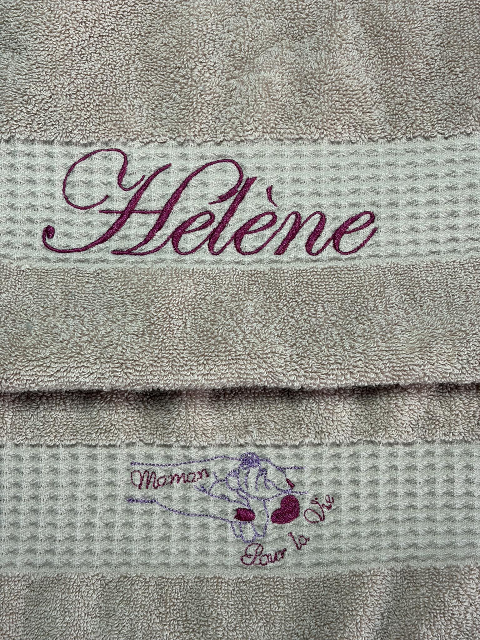 Fête des Mères « Maman pour la vie » – Motif de broderie plein d’Amour - Format disponible 10x10, 15x15 ou 13x18, pack 2 tailles