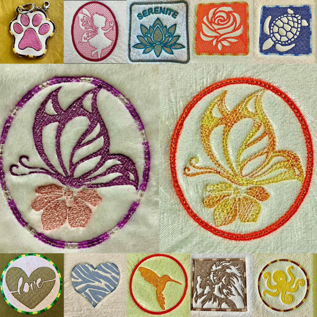 Lingette ITH Embossage “Rose” - Fichier Broderie 10x10