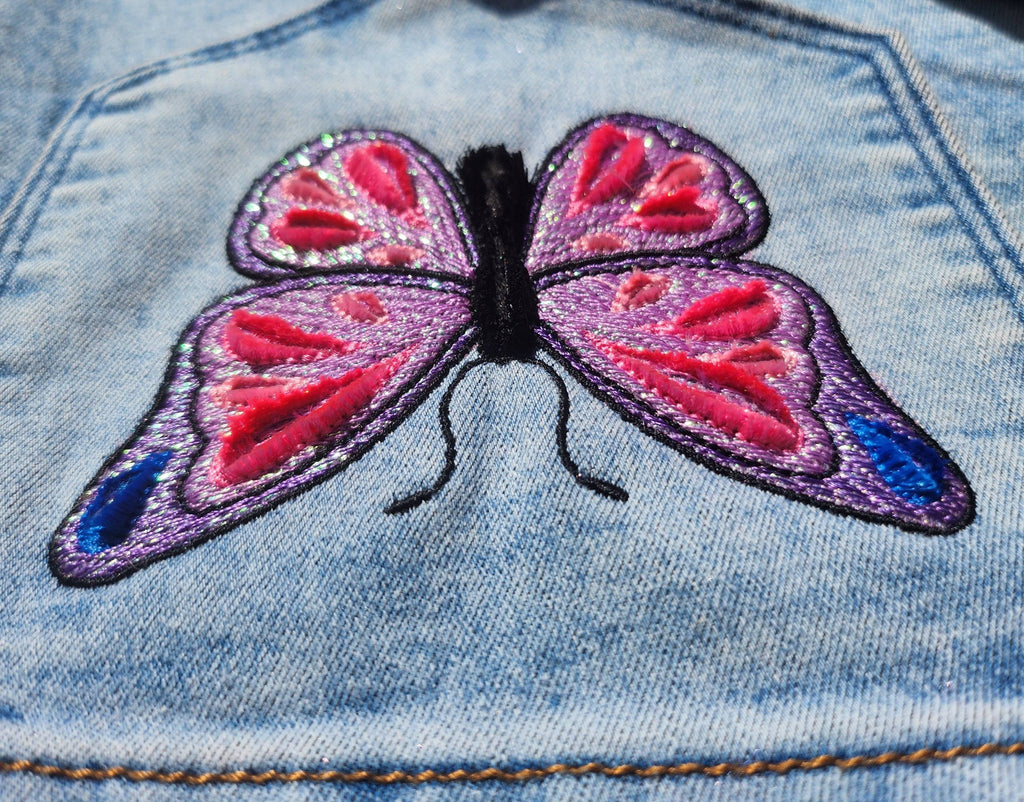 Papillon Velvet Effet velours – Fichier Broderie Disponible 10x10
