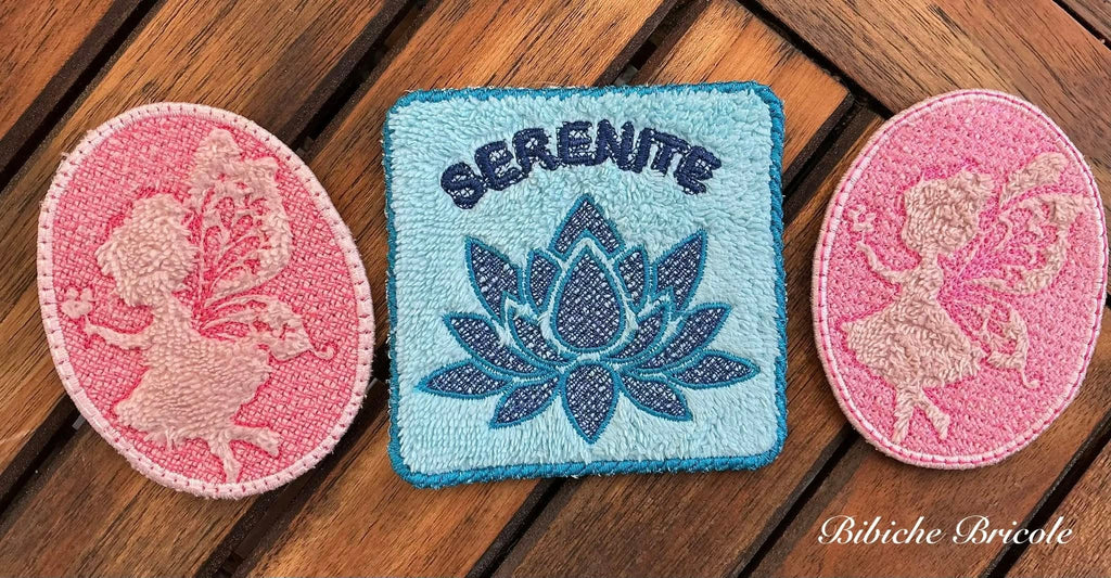 Lingette ITH Embossage “Lotus Sérénité” - Fichier Broderie 10x10