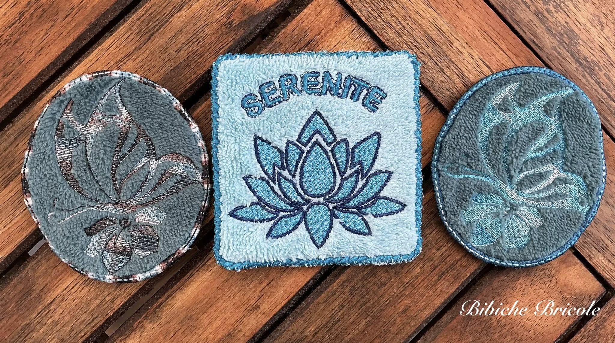 Lingette ITH Embossage “Lotus Sérénité” - Fichier Broderie 10x10