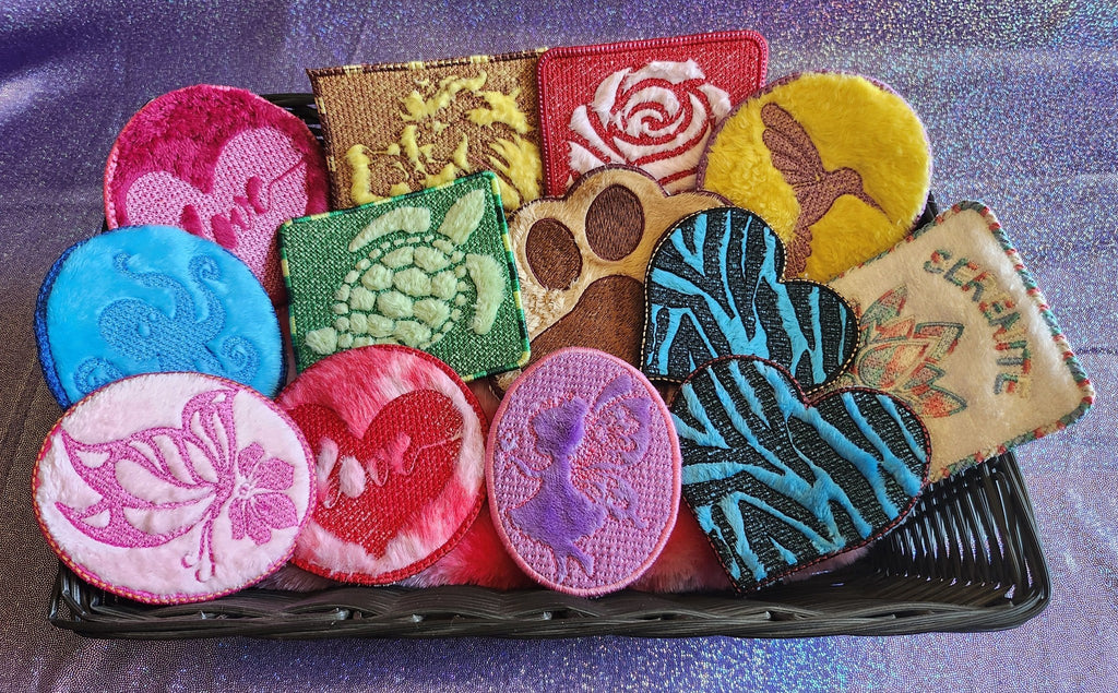Lingette ITH Embossage Coeur "Zebré" - Fichier Broderie 10x10
