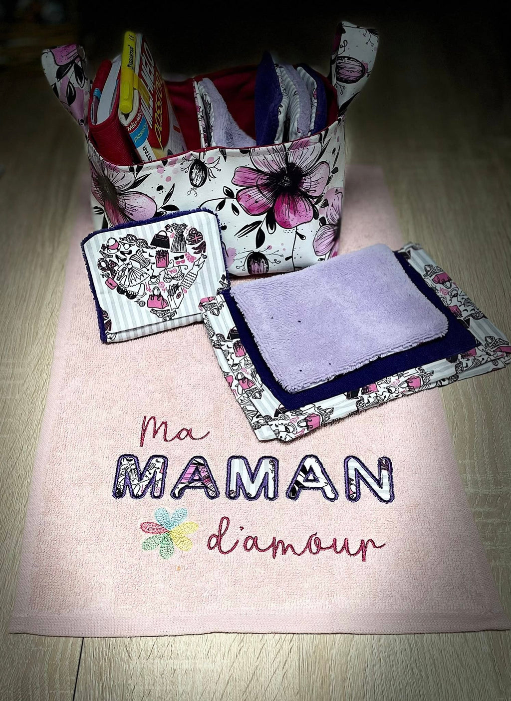 Appliqué « Ma Maman d'Amour » – Tendresse & Émotion - Motif de broderie - Format disponible 26x16