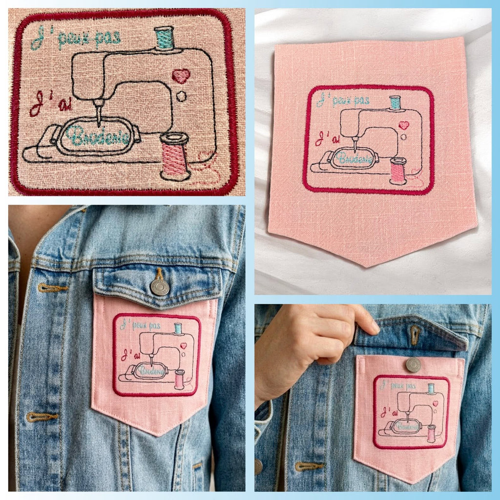 Porte-clé ITH J'peux pas j'ai Broderie | Fichier Broderie Machine 10x10