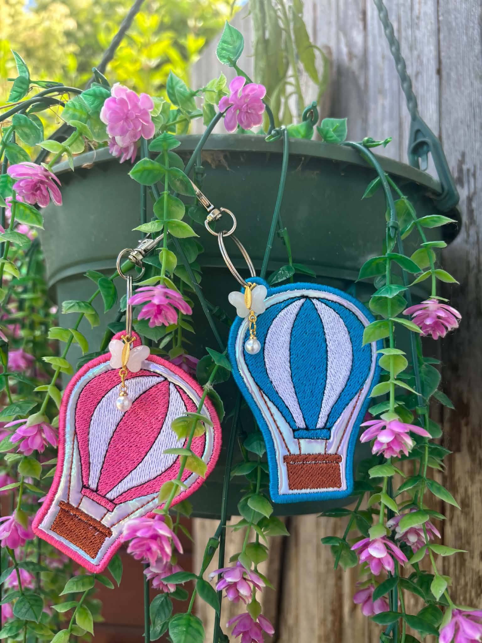 Porte-clé ITH Montgolfière – Fichier Broderie Disponible 10x10