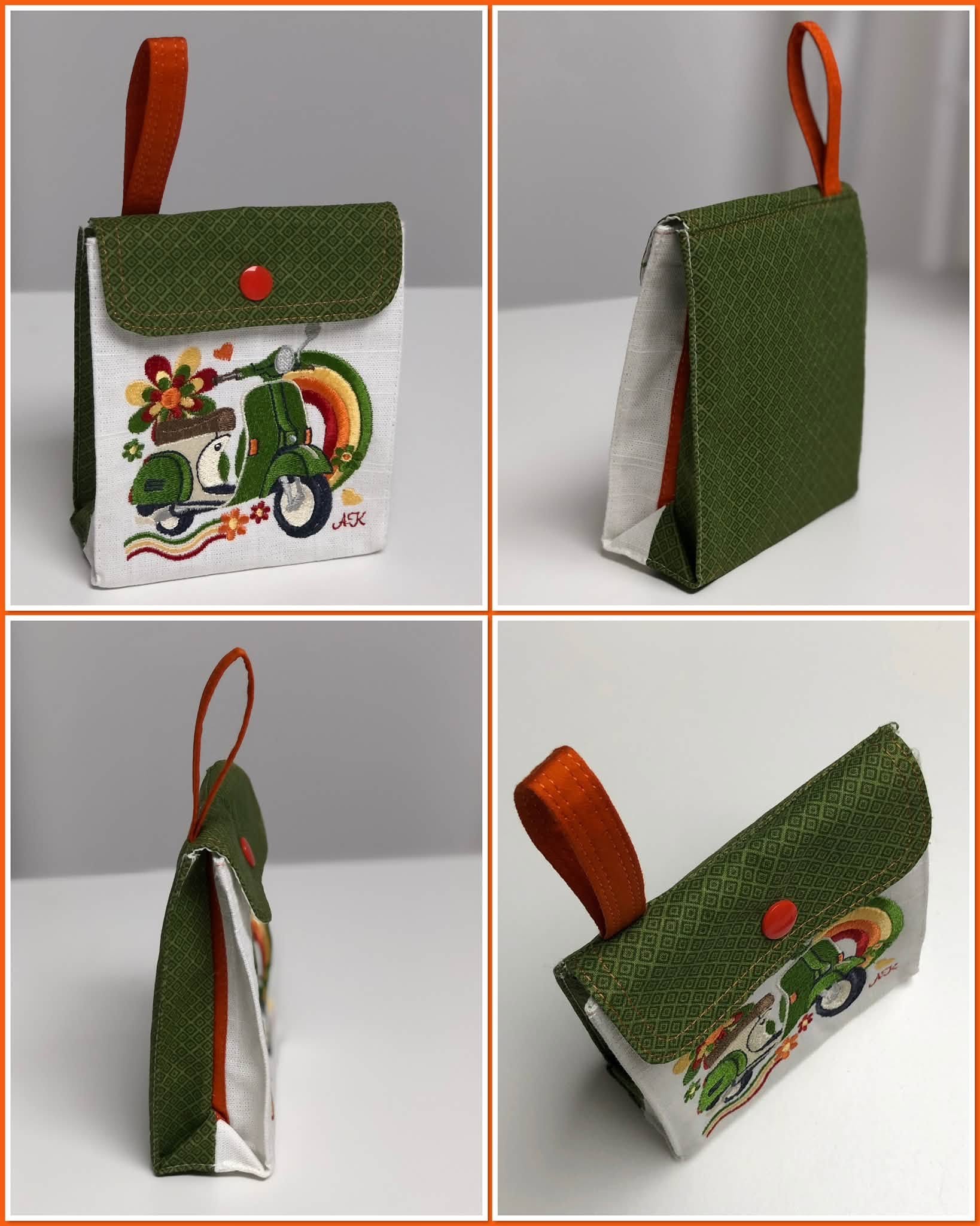 Scooter Dolce Vita – Flower Power – Motif de Broderie Machine Disponible en 10x10