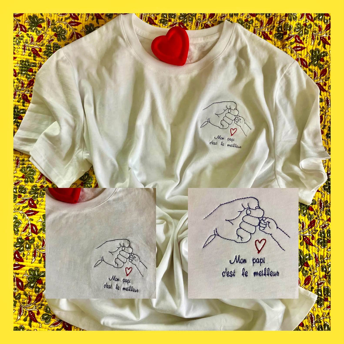 Mon Papi c’est le Meilleur – Fête des Papis – Motif de Broderie Machine 10x10