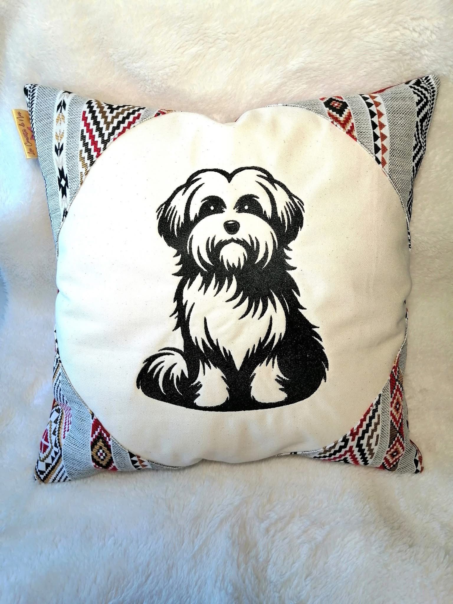 Bichon Havanais – Élégance & tendresse en fil - Motif de broderie - Format disponible Cadre 10x10, 18x13, 26x16, pack 3 tailles