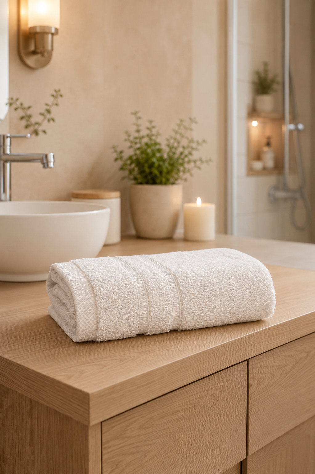 Serviette de toilette en bambou à personnaliser en broderie – 50x100 cm