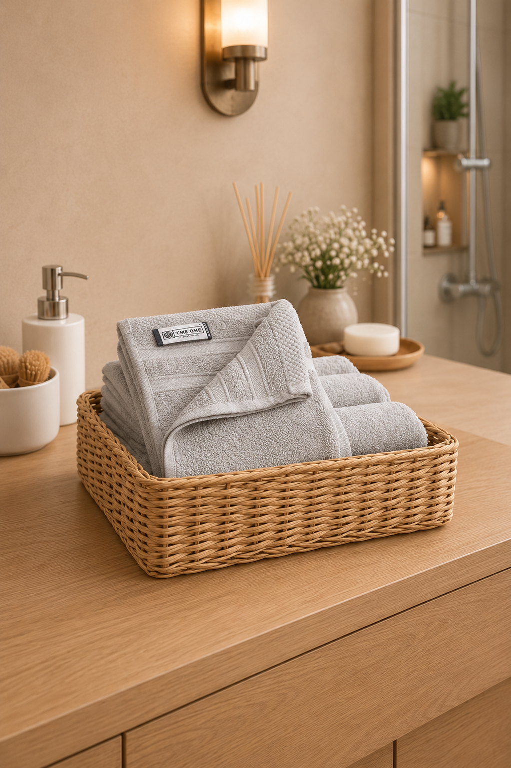 Serviette invités en bambou à personnaliser en broderie – 30x50 cm