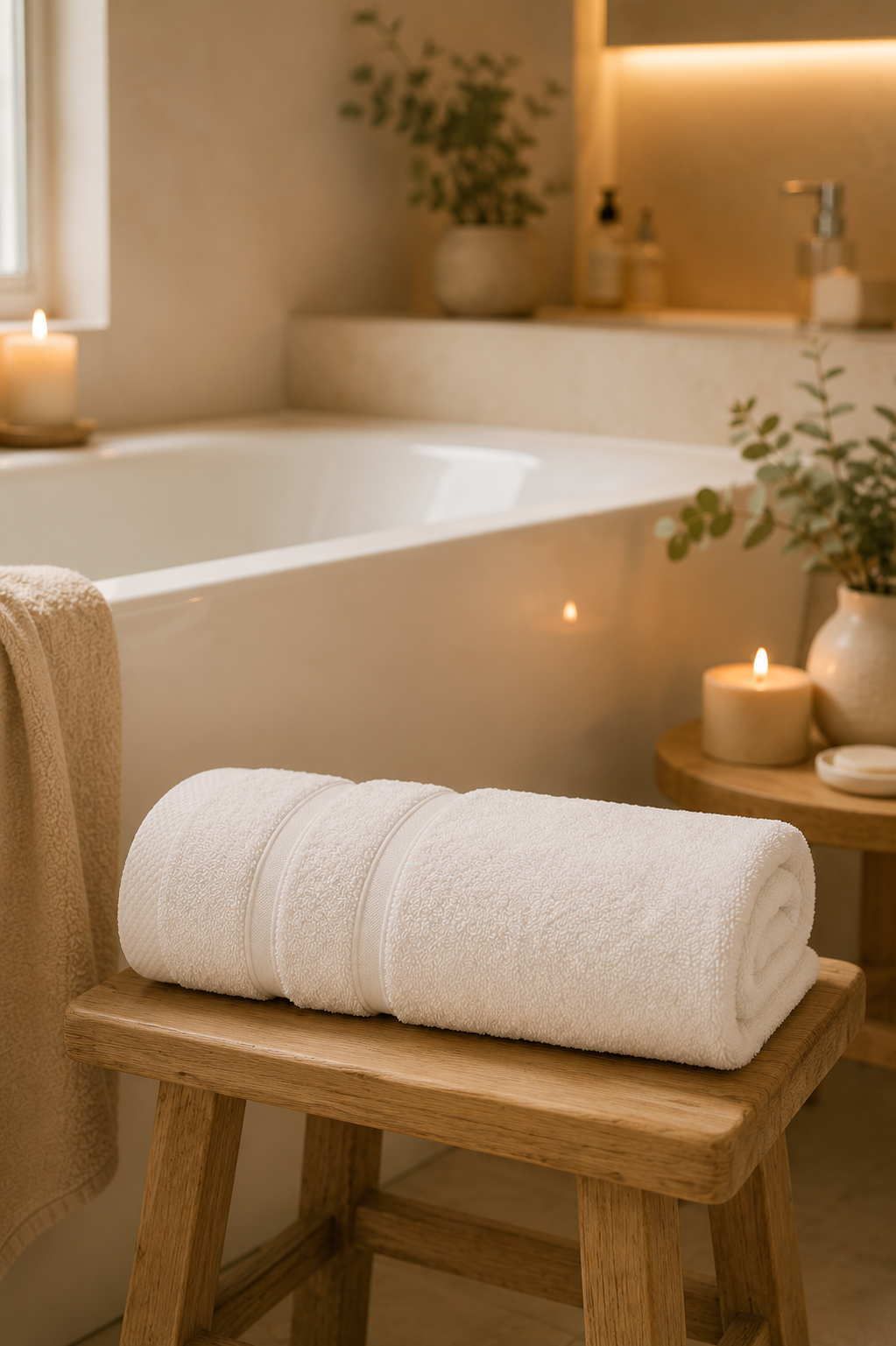Serviette de bain en bambou à personnaliser en broderie - 70X140 cm