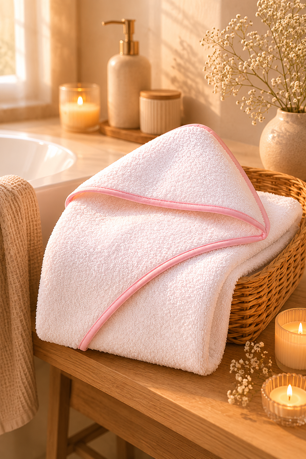 Sortie de Bain Bébé en Éponge – Douceur & a personnaliser en broderie