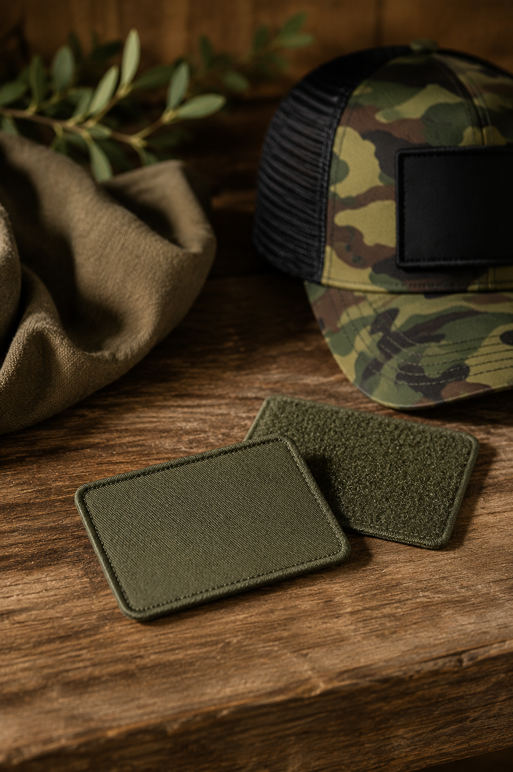 Patch Textile Amovible en Coton pour casquette à personnaliser en Brodée