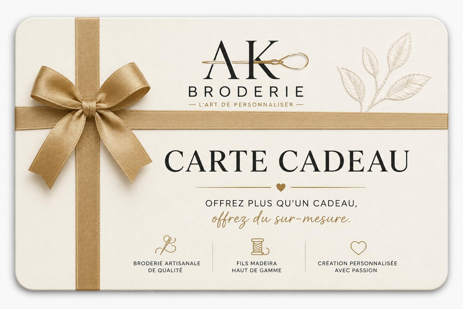 Carte cadeau AK Broderie