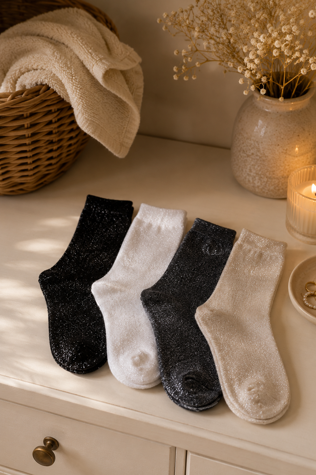 Chaussettes à paillettes à personnaliser en broderie