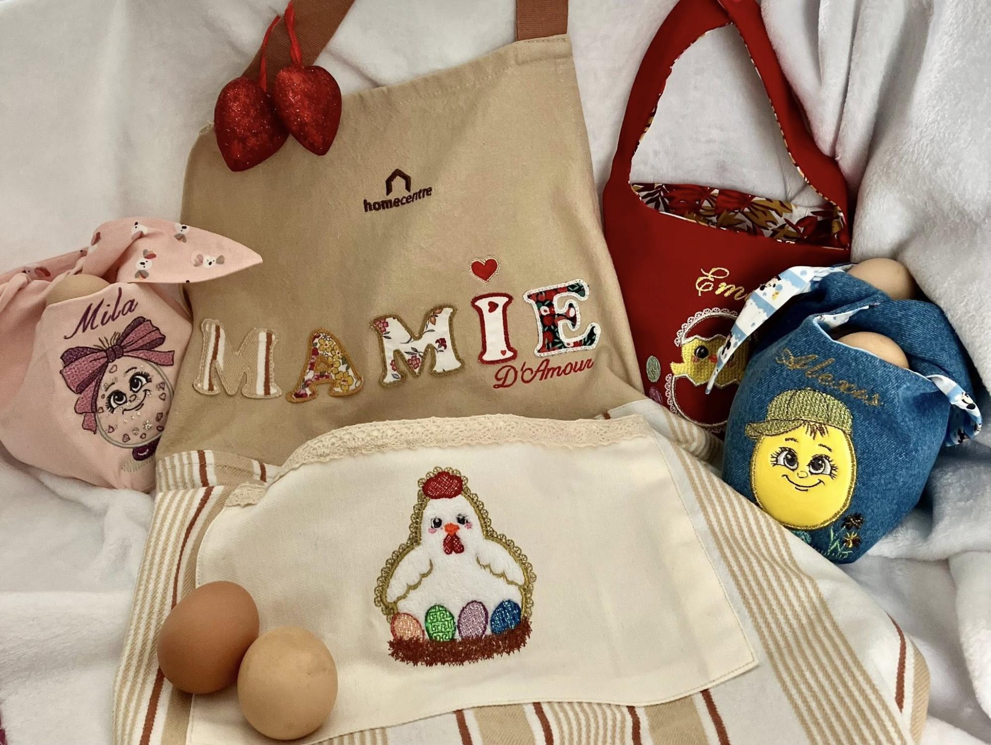 Pack Collection de Pâques - Motif de broderie - 5 Motifs Double appliqués - 2 tailles incluses 10x10 et 15x15