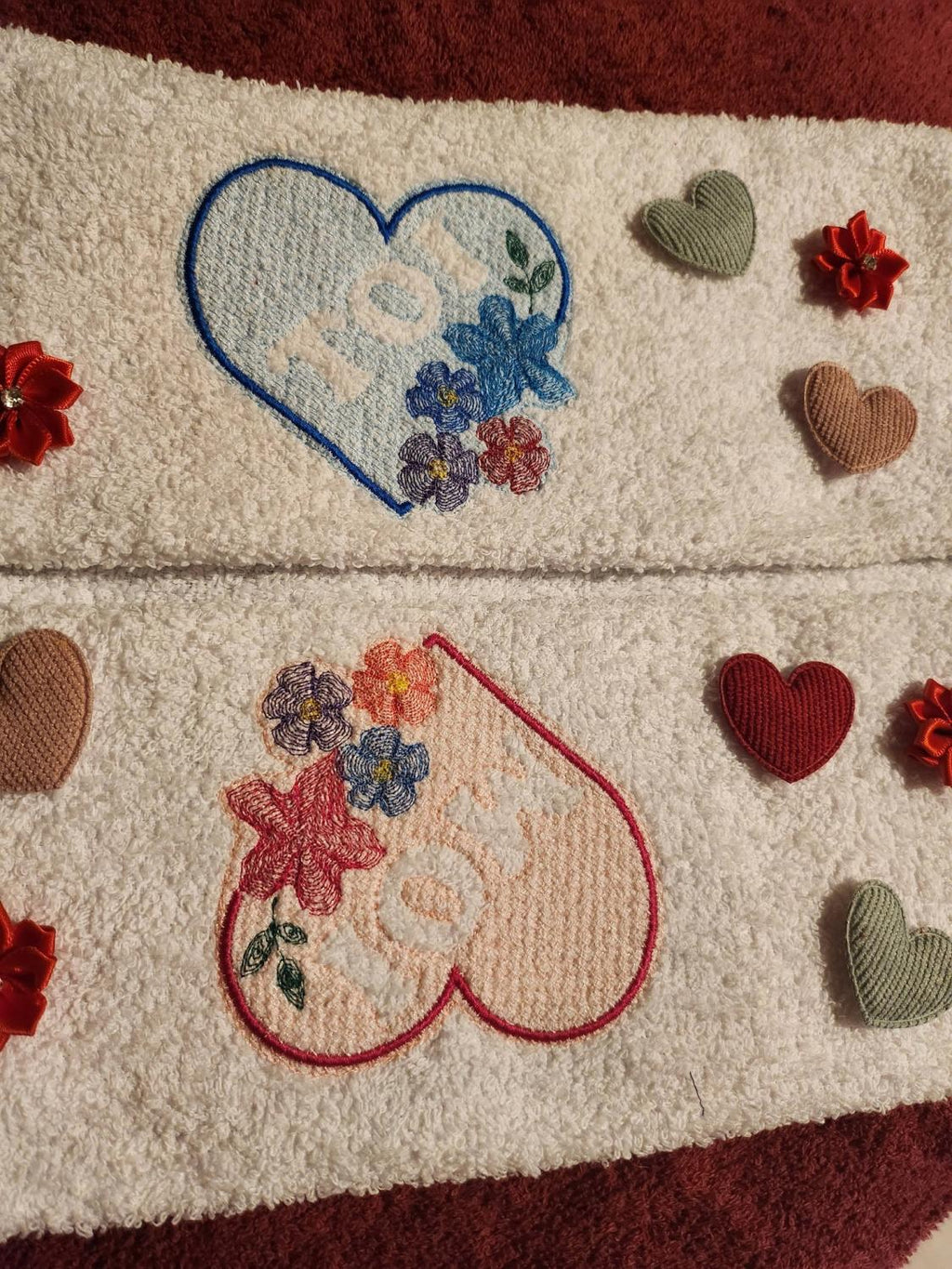 Embossage Toi & Moi - 2 Motifs de broderie : Motif Toi + Motif Moi - Format disponible : 10x10, 15x15 pack 2 tailles