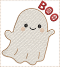 Fantôme Boo d'Halloween - Motif de broderie - Format disponible 10x10