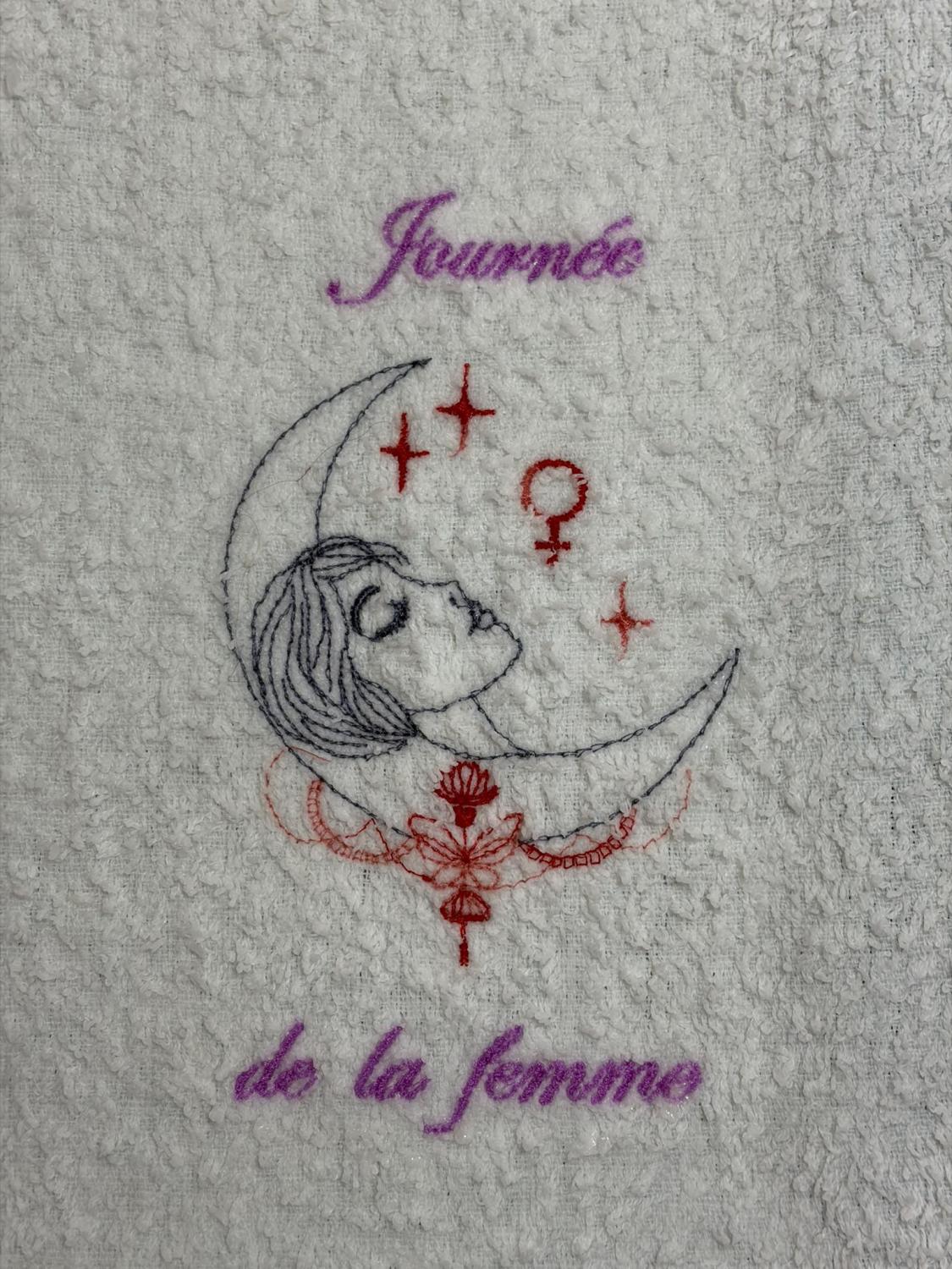 Journée des droits de la femme - Motif de broderie - Format disponible 10x10