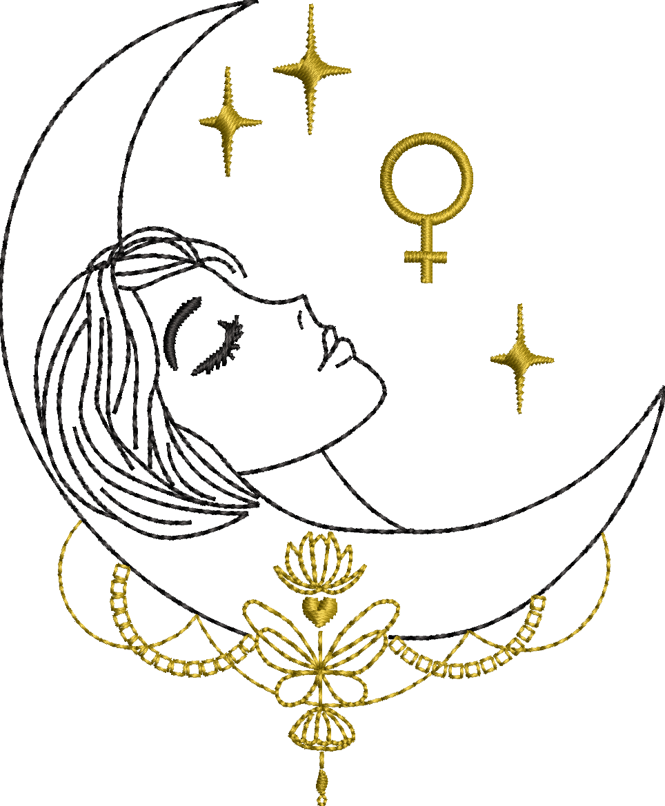 Journée des droits de la femme - Motif de broderie - Format disponible 10x10