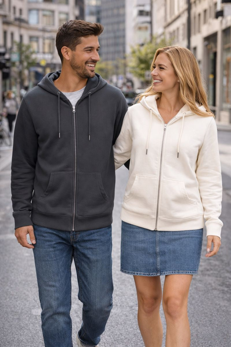 Sweat zippé à capuche unisexe – Native Spirit à personnaliser en broderie
