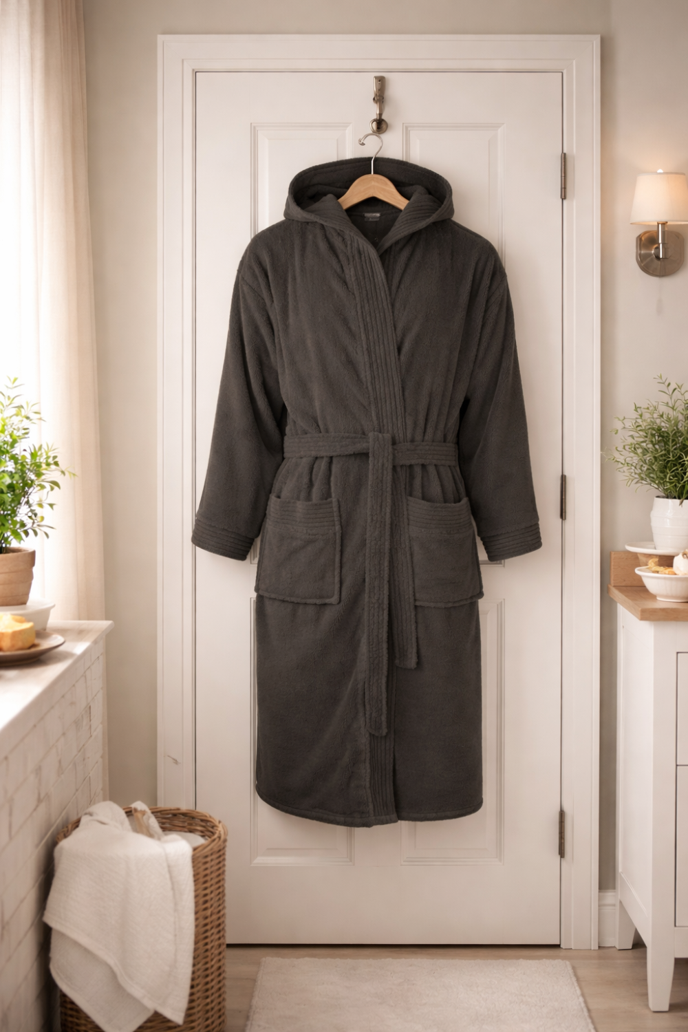 Peignoir à Capuche Premium– Élégant à personnaliser en broderie