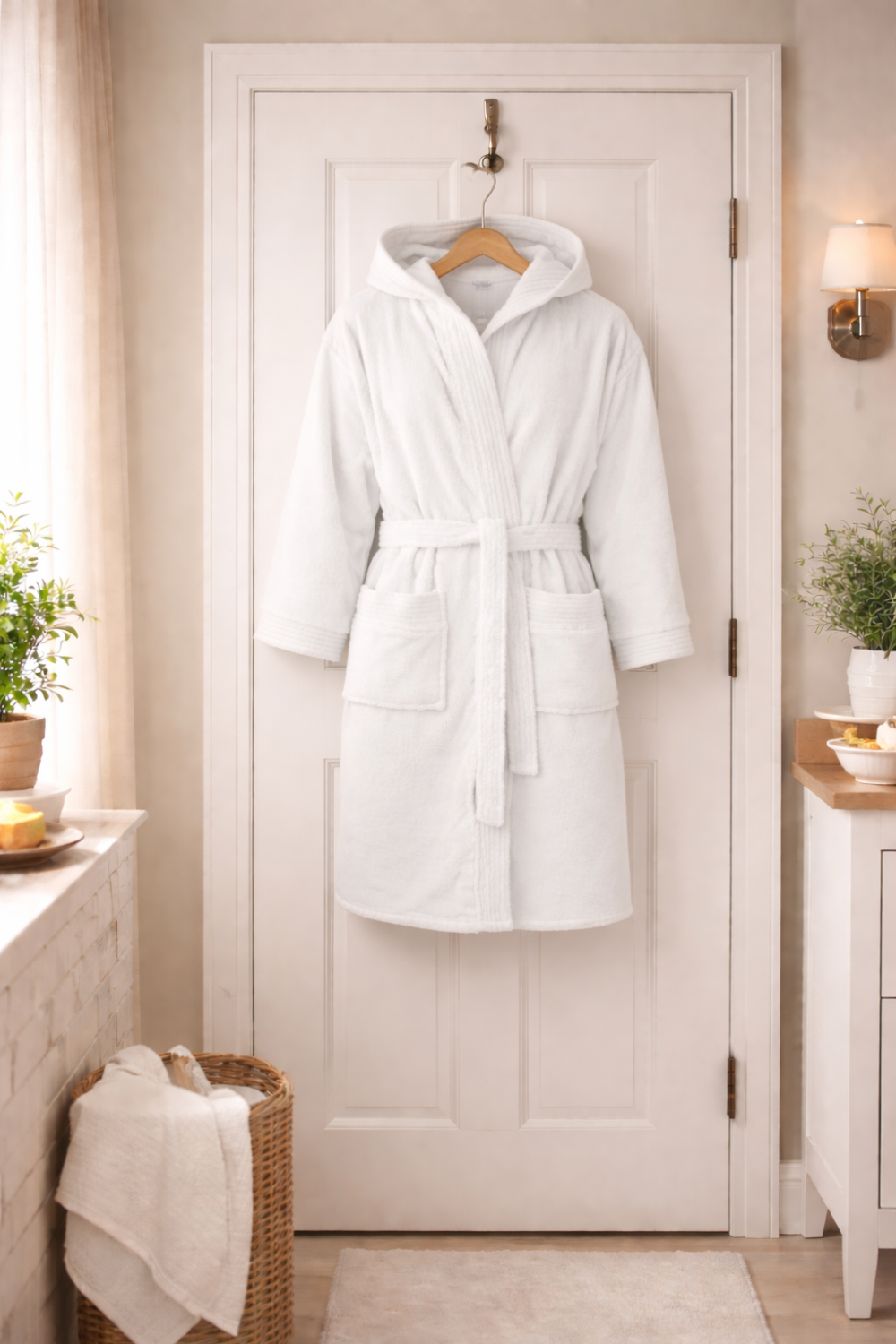 Peignoir à Capuche Premium– Élégant à personnaliser en broderie